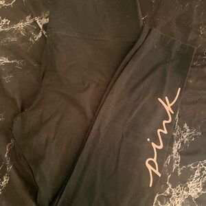 PINK Victoria's Secret Black Signature Leggings